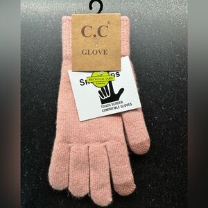 C.C Rose Tan Recycled Yarn Gloves Touch Screen Compatible Gloves NEW